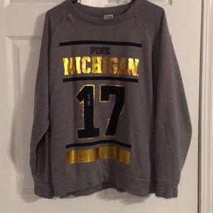 Pink gray Michigan long sleeve